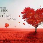 What you seek is seeking you