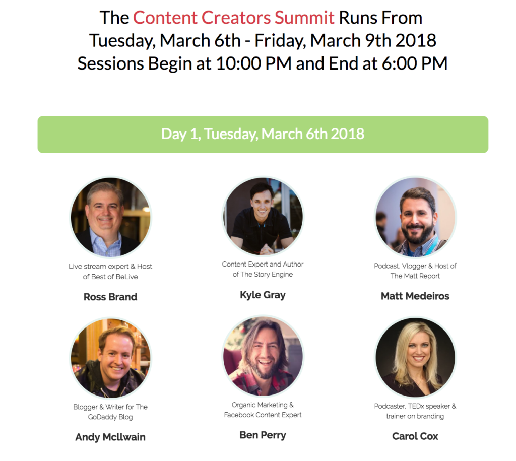 Carol Cox on the Content Creators Summit