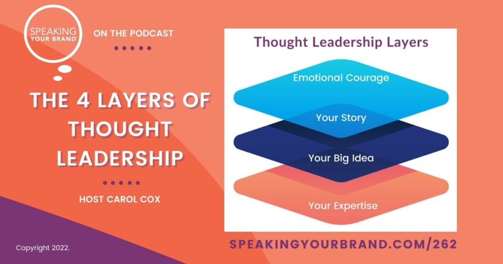 The Four Layers of Thought Leadership with Carol Cox | Speaking Your Brand