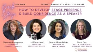 How to Develop Stage Presence and Build Confidence as a Speaker